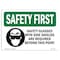 Signmission OSHA, Glasses W/ Side Shields, 10in X 7in Rigid Plastic, 10" W, 7" H, Landscape, OS-SF-P-710-L-10947 OS-SF-P-710-L-10947 - alternate 1